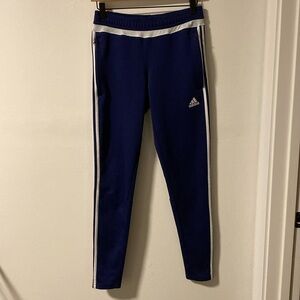 Adidas Navy & White Athletic Joggers (S)